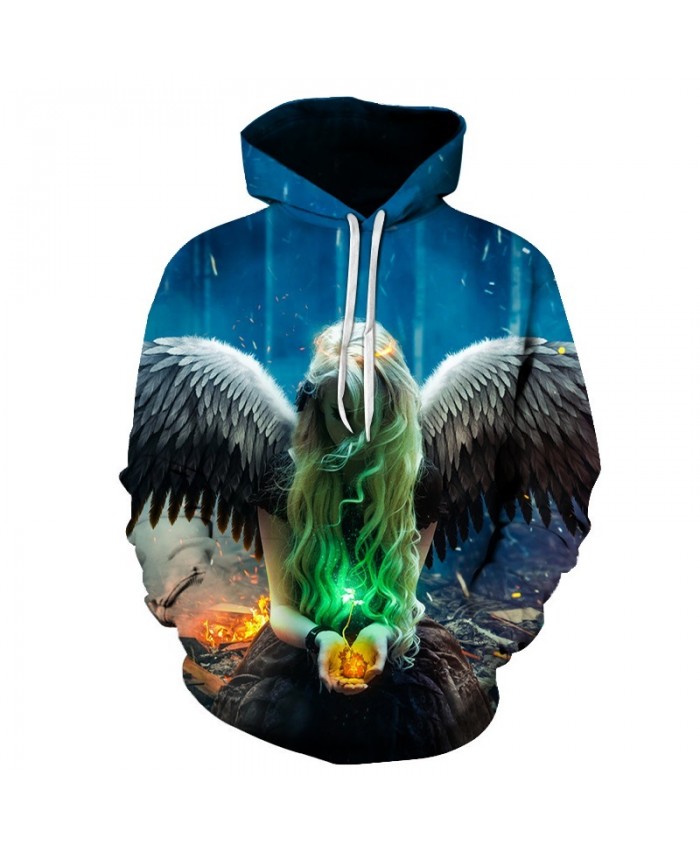 New angel Hoodies Men 3d Sweatshirt Hooded Anime Pullover Quality Brand Hoodies Harajuku Printed Fashion Tracksuit Boy Jackets
