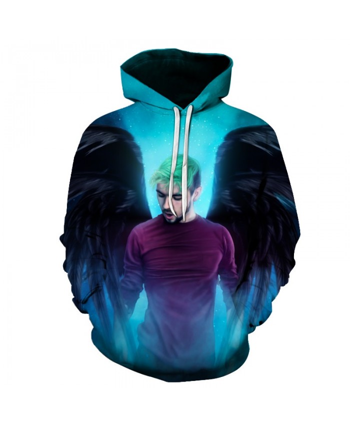 New angel Hoodies Men 3d Sweatshirt Hooded Anime Pullover Quality Brand Hoodies Harajuku Printed Fashion Tracksuit Boy Jackets B