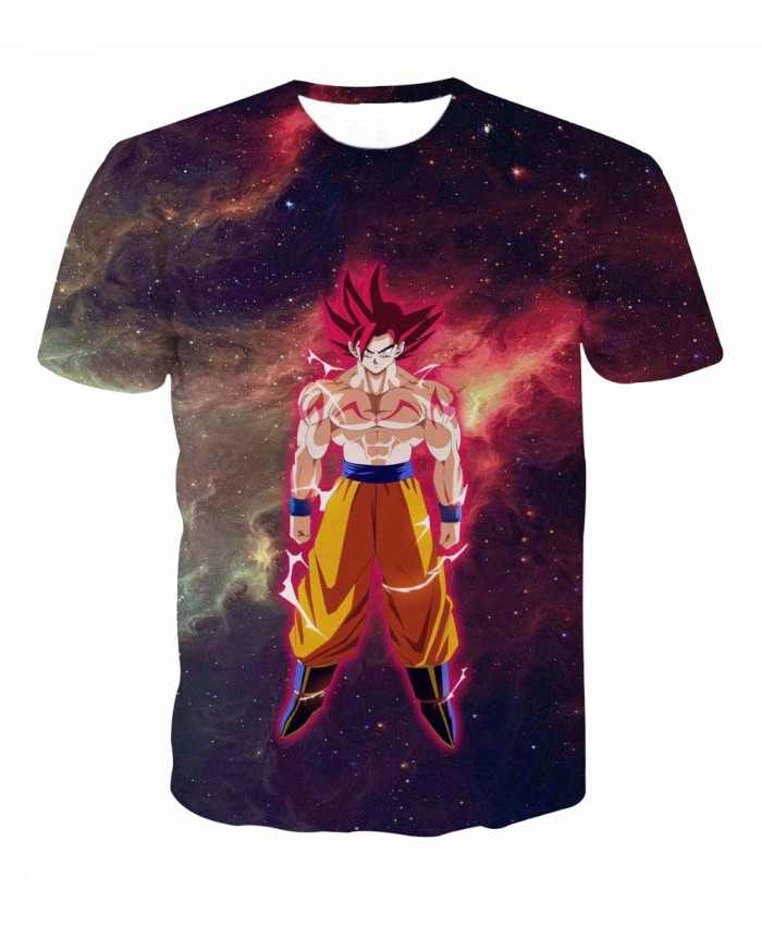 Newest Galaxy Space Anime Dragon Ball Z Goku 3d t shirts Fashion Summer Men/Boy Super Saiyan Tee Tops Clothes