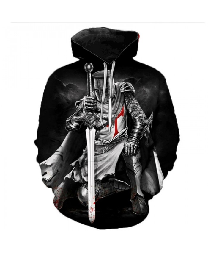 Newest Knights Templar 3D Printed Hoodies Men Women Fashion Casual Hooded Sweatshirts Streetwear Oversized Outerwear Pullovers D