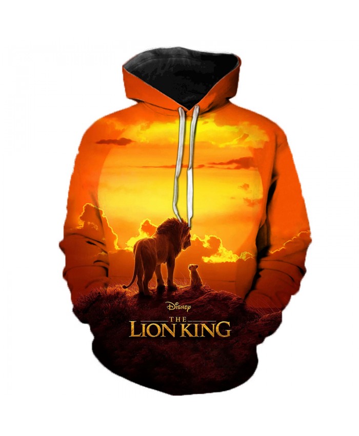 Newest Lion King 3D Printed Hooded Sweatshirts Men Women Fall Winter Streetwear Hoodies Lion King Men's Fashion Casual Pullover