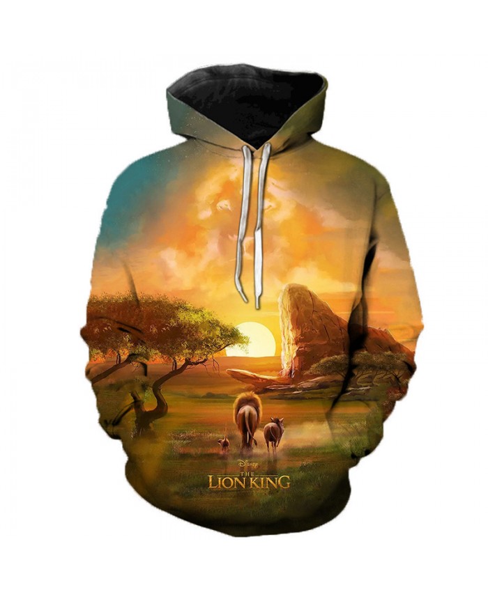 Newest Lion King 3D Printed Hooded Sweatshirts Men Women Fall Winter Streetwear Hoodies Lion King Men's Fashion Casual Pullover A