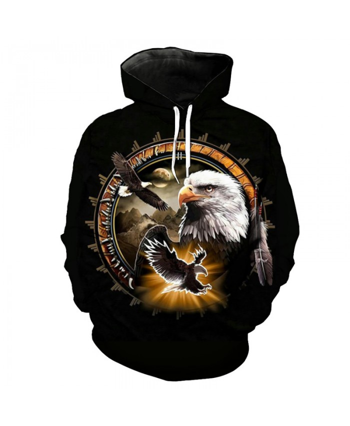 Night Eagle Sweatshirt Women Men Casual Hoodies Casual Hoodie Autumn Tracksuit Pullover Hooded Sweatshirt