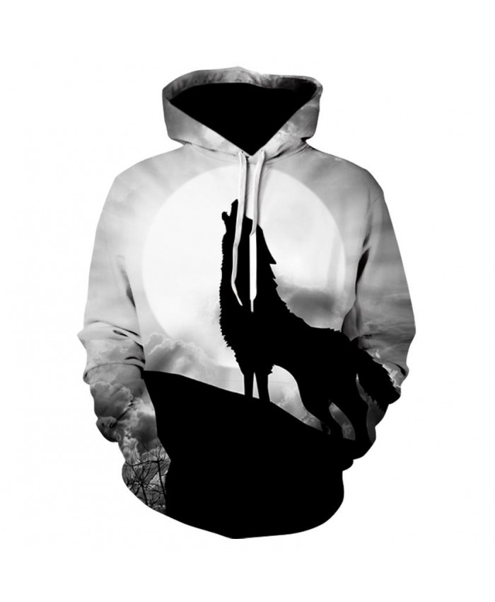 Night Wolf Hoodies Hoodie Men/Women Hip Hop Autumn Winter Hoody Tops Casual Brand 3D Wolf Hoodie Sweatshirt Dropship