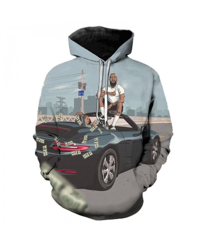 Nipsey Hussle Music 3D Printed Hoodies Men/Women Singer Hooded Sweatshirts Spring Outerwear Plus Size Unisex Polluver B