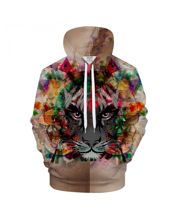 Novelty 3D Hoodies Men Printed Hoodie Tiger Sweatshirt Harajuku Tracksuit Pullover Coat Streetwear Style DropShip