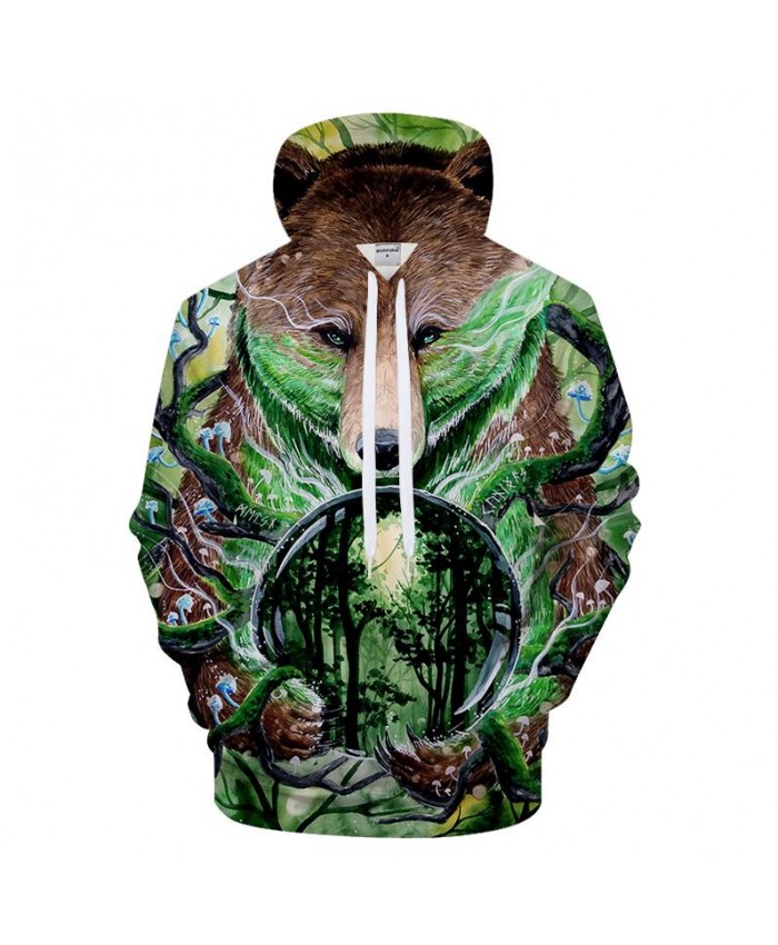 Old king3 WolfPrint 3D Hoodies Men Casual Sweatshirt Brand Tracksuit Pullover Hoodie Autumn HoodedCoat Drop Ship