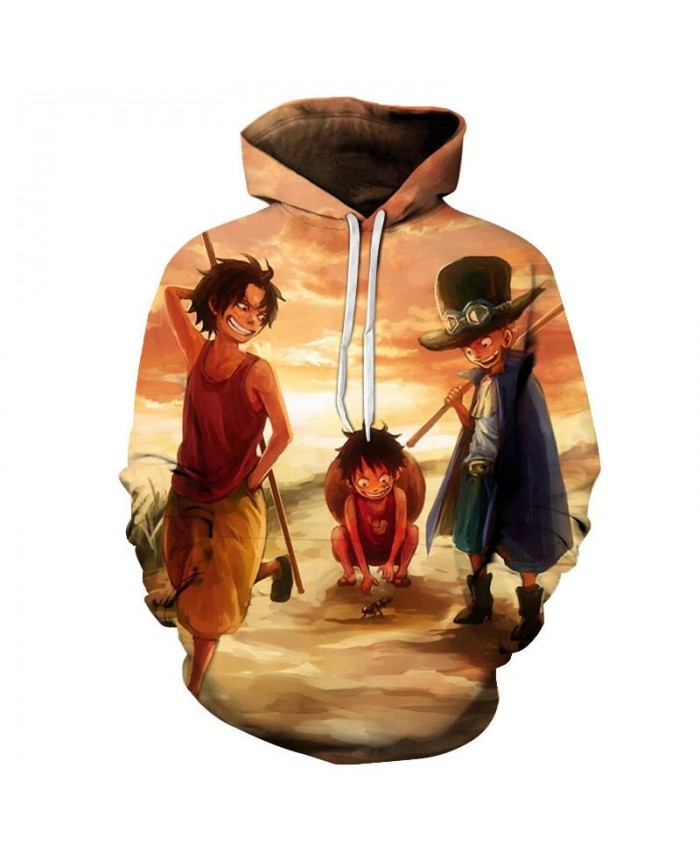 One Piece Catching Ants 3D Printed Men Pullover Sweatshirt Clothing for Men Custom Pullover Hoodie Casual Streetwear