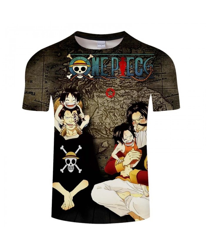 One Piece Funny Child 3D Print Men tshirt Crossfit Shirt Casual Summer Short Sleeve Male tshirt Round Neck Brand Men