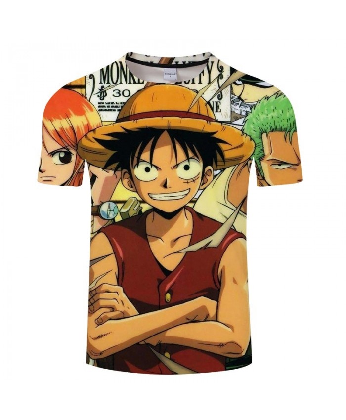 One Piece Hand On The Hand 3D Print Men tshirt Crossfit Shirt Casual Summer Short Sleeve Male tshirt Round Neck Men
