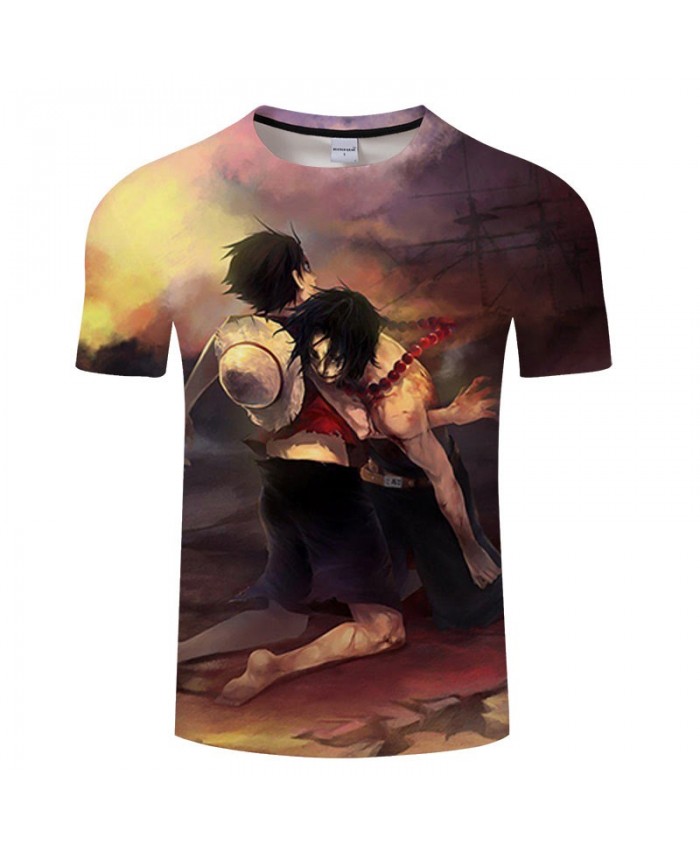 One Piece Leaning People 3D Printed Men tshirt Crossfit Shirt Casual Summer Short Sleeve Male tshirt Men Round Neck