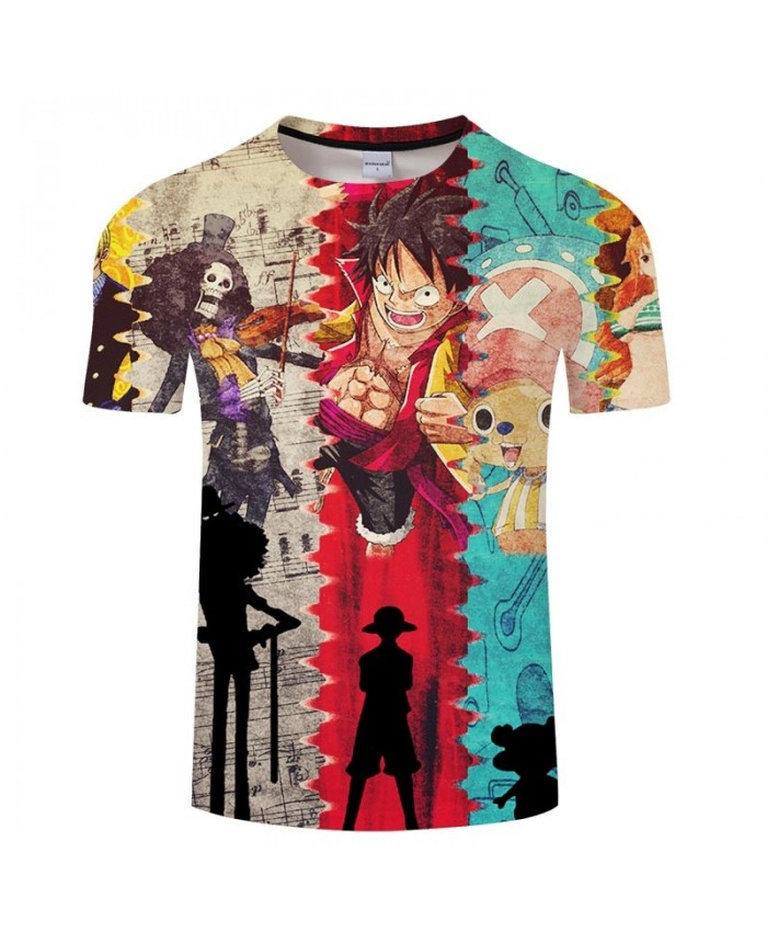 One Piece Man In Black 3D Print Men tshirt Crossfit Shirt Casual Summer Short Sleeve Male tshirt Round Neck Men