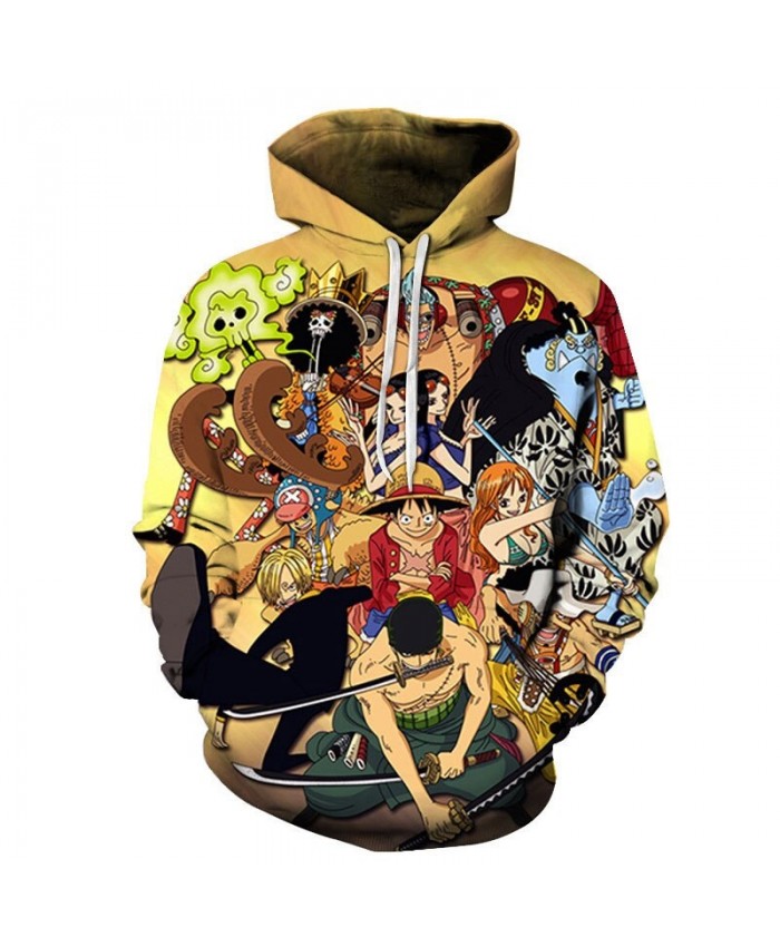 One Piece Many People Protect 3D Printed Men Pullover Sweatshirt Clothing for Men Custom Pullover Hoodie Streetwear