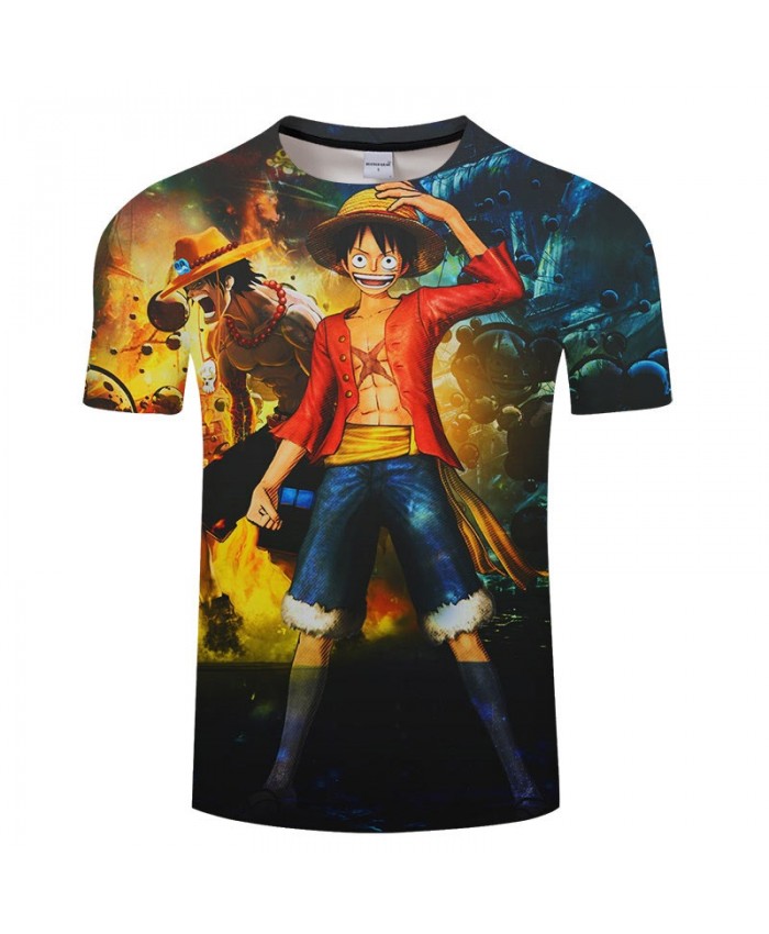 One Piece Standing In The Water 3D Printed Men tshirt Crossfit Shirt Casual Summer Short Sleeve Male tshirt Men
