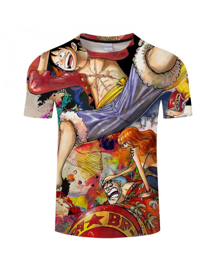 One Piece Stroking Head 3D Printed Men tshirt Crossfit Shirt Casual Summer Short Sleeve Male tshirt Men Round Neck
