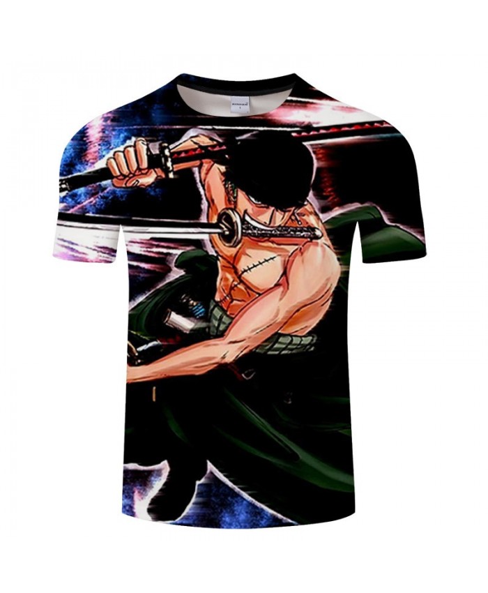 One Piece Sword On The Shoulder 3D Print Men tshirt Crossfit Shirt Casual Summer Short Sleeve Male tshirt Men O-neck
