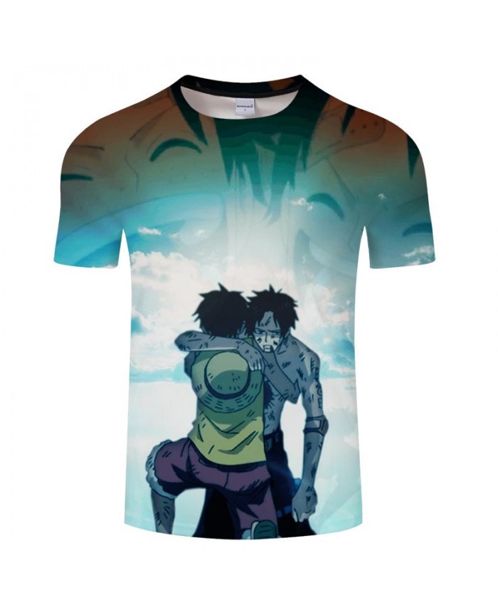 One Piece Two People Hugging 3D Print Men tshirt Crossfit Shirt Casual Summer Short Sleeve Male tshirt Fitness Men