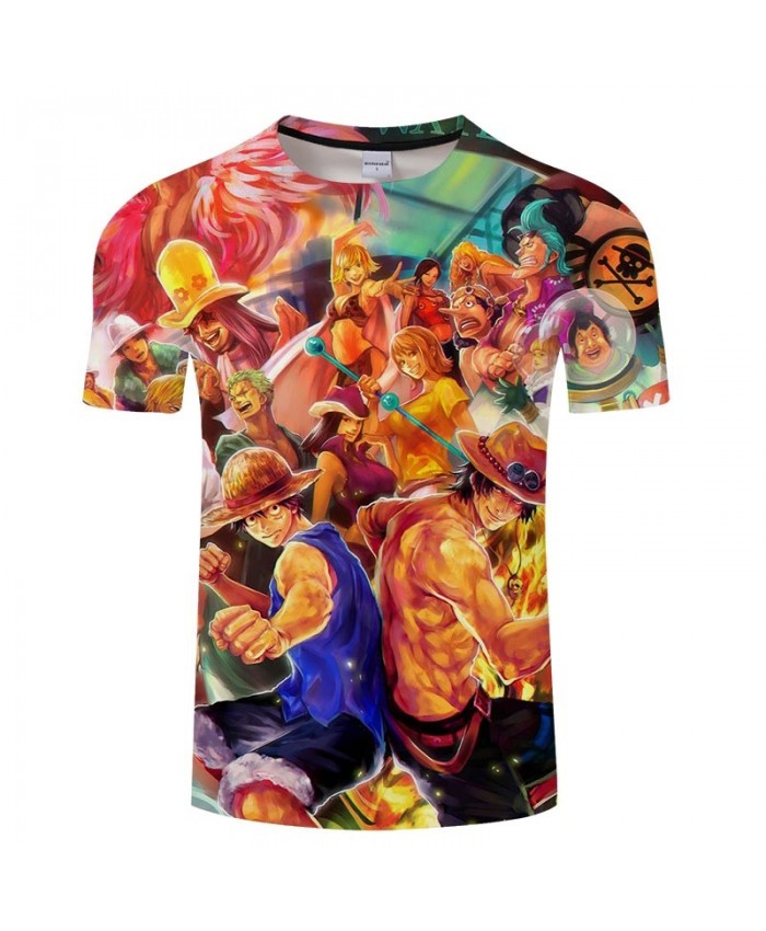One Piece Various Actions 3D Print Men tshirt Crossfit Shirt Casual Summer Short Sleeve Male tshirt Fitness Men