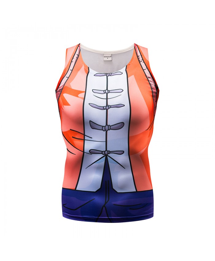 Orange Tank Tops Men Women Vest Female singlet Casual Tops&Tees Fitness Chinese Style Bodybuilding Sleeveless Summer