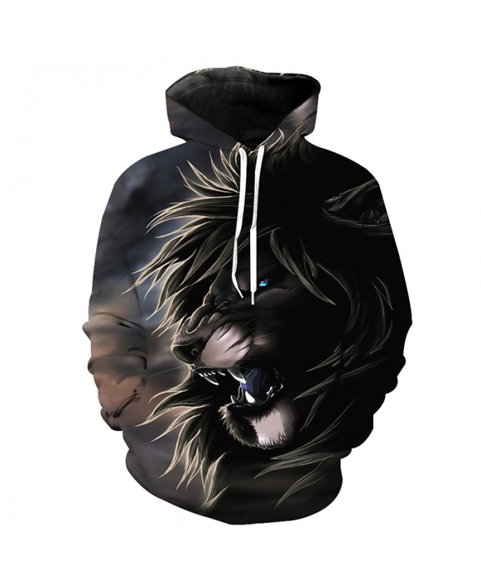 Personality Roaring Lion Hoodie Latest Autumn Fashion Hooded Pullover Casual Hoodie Autumn Tracksuit Pullover Hooded Sweatshirt