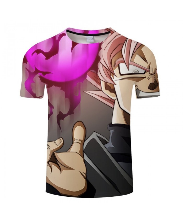 Pink Smoke Cartoon Goku Dragon Ball 3D Print Men tshirt Anime Casual Summer 2021 New Short Sleeve Male Drop Ship