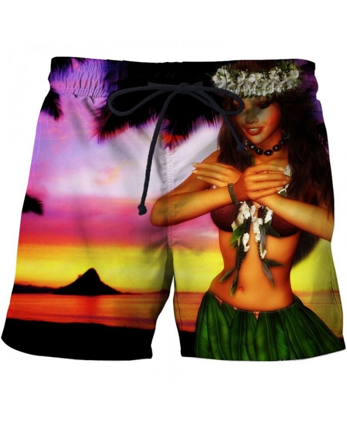Pretty Girl Men Board Shorts 3D Print Men Shorts Casual Summer Cool Men Elastic Waist Male Beach Shorts Drop Ship