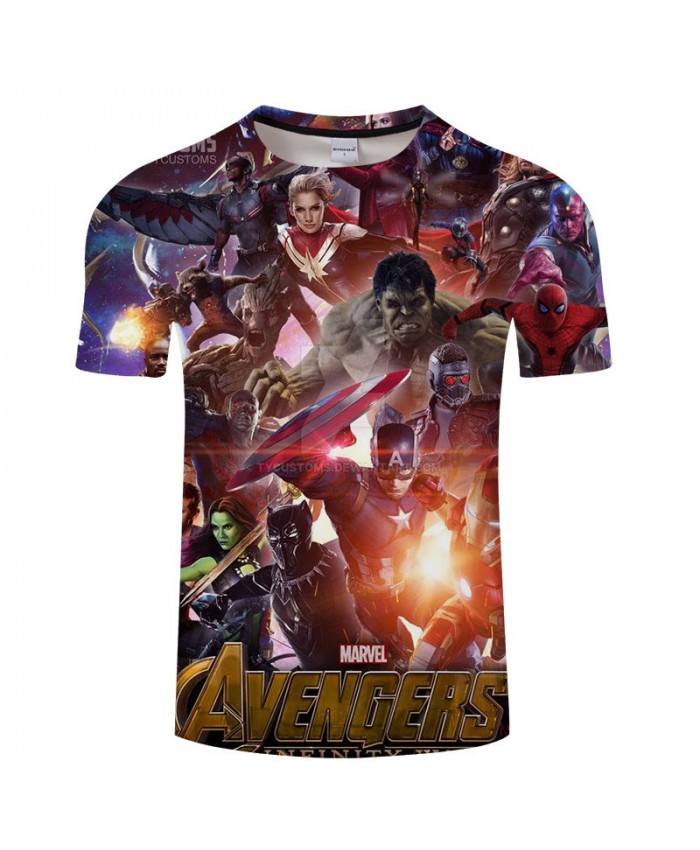Print T Shirt Men 3D T Shirts tshirt Fashion Casual Short Sleeve O-neck Crossfit Shirt Tops&Tees The Avengers 4 Men