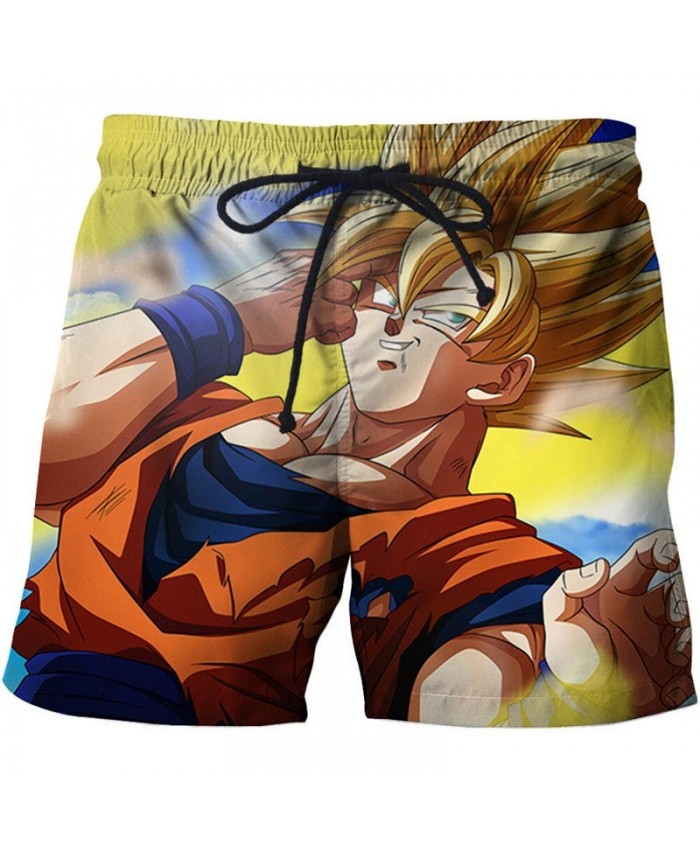 Proud Dragon Ball Men Anime 3D Printed Beach Shorts 2021 New Casual Summer Male Quick Drying Breathable Board Shorts