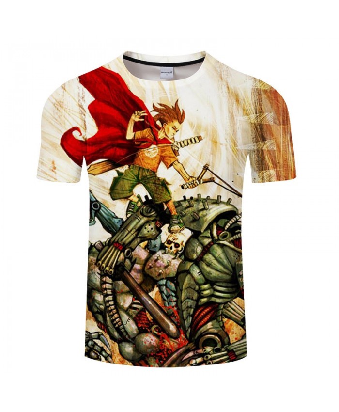 Pull The Slingshot Anime Game 3D Print tshirt Men tshirt Summer Casual Short Sleeve Male O-neck Tops&Tee Drop Ship