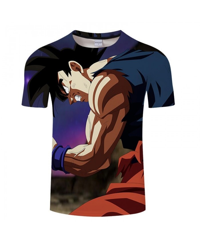 Pulled By Something Cartoon Goku Dragon Ball 3D Print Men tshirt Anime Casual Summer Short Sleeve Male Drop Ship