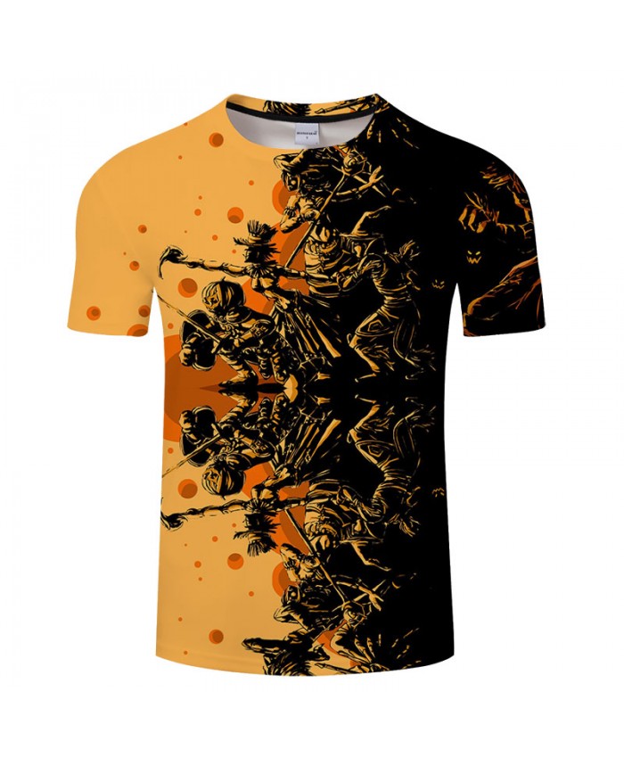 Pumpkin Fighting 3D Print T shirts Men T-shirts Brand Top Tee Streetwear Summer Short Sleeve tshirt O-neck Drop Ship