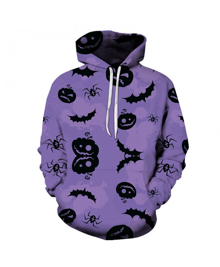 Pumpkin&Spider 3D Print Hoodies Men Hoody Harajuku Hoodie Streatwear Sweatshirt Tracksuit Pullover Hip Hop Dropship