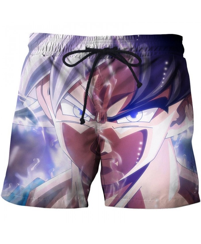 Purple Eyeball Dragon Ball Men Anime 3D Printed Beach Shorts Casual Summer Male Quick Dry Breathable Board Shorts
