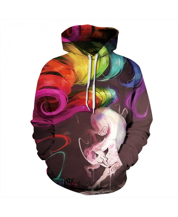 Rainbow Tail Monster Foxes Fashion Pullover Latest Hooded Sweatshirts