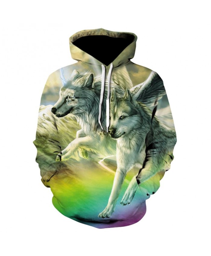 Rainbow Wolf Hoodies Hoodie Men Women Hip Hop Autumn Winter Hoody Tops Casual Brand 3D Wolf Hoodie Sweatshirt Dropship