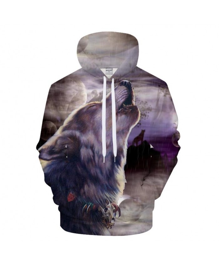 Raining Wolf 3D Hoodies Print Hoody Men Sweatshirt Anime Tracksuit Harajuku Coat Streetwear 6xl Hip hop Drop Ship