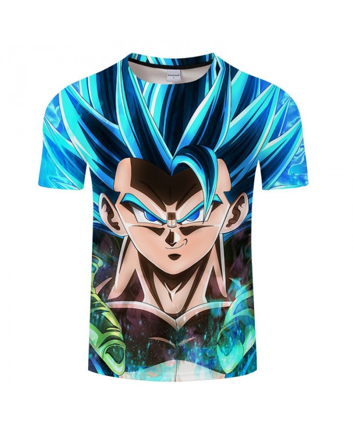 Raised Hair Cartoon Goku Dragon Ball 3D Print Men tshirt 2021 New Anime Casual Short Sleeve Male O-neck Drop Ship