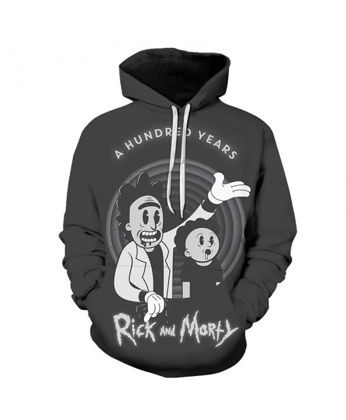 Reach Out Rick And Morty 3D Print Men Pullover Sweatshirt Mens Custom Pullover Hoodie Streetwear Sweatshirt Casual