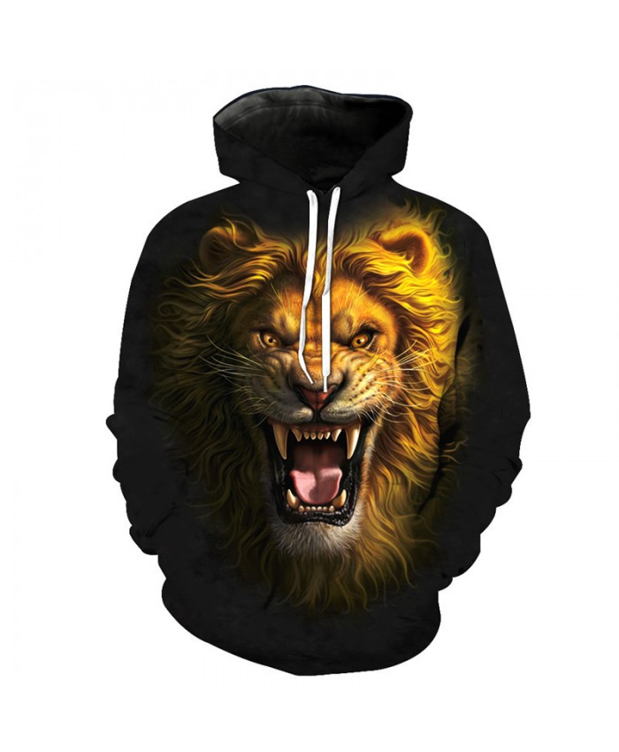 Realistic 3D Lion Printing Fashion Hoodie Fall pullover Casual Hoodies Casual Hoodie Autumn Tracksuit Pullover Hooded Sweatshirt