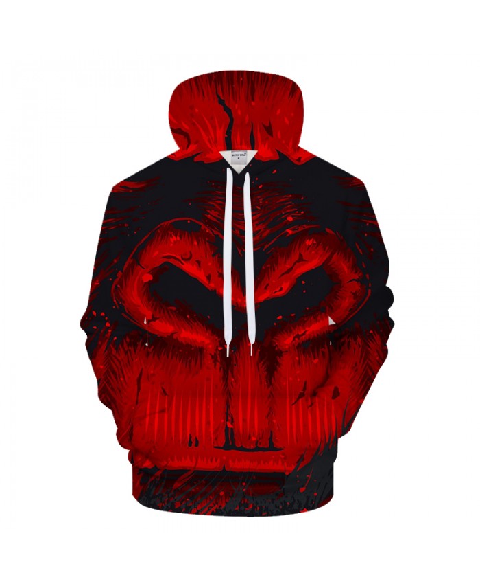Red 3DPrint Hoodies Men Casual Sweatshirt HoodedTracksuit Brand Pullover Unisex Jacket Coat Halloween Hoody Drop Ship