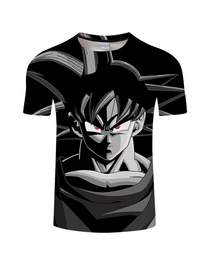Red Eyes Cartoon Goku Dragon Ball 3D Print Men tshirt Anime 2021 New Casual Short Sleeve Male Quick Dry Drop Ship