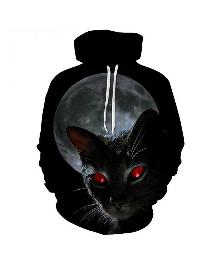 Red Eyes Cat 3D Printed Mens Pullover Sweatshirt Pullover Casual Hoodie Men Streetwear Sweatshirt 2021 New Hoodie