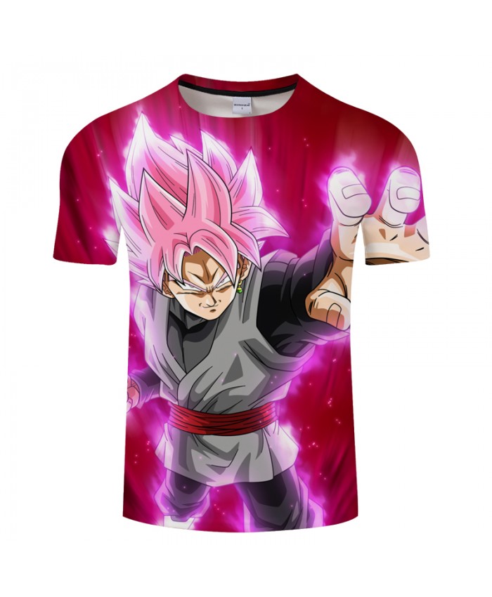 Red Goku 3D Print T shirt Men Summer Anime Short Sleeve Tops&Tees Tshirt Dragon Ball Streetwear 2021 Fresh Drop Ship