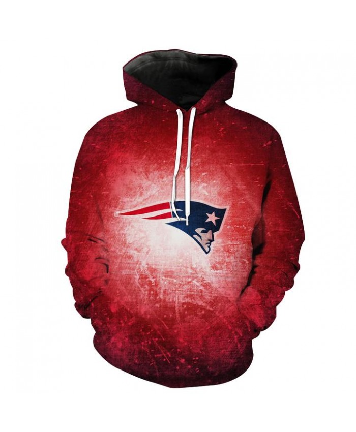 Red New England Patriots Hoodie Football Patriots Clothing Hooded Sweatshirt Autumn Men Women Casual Pullover Sportswear