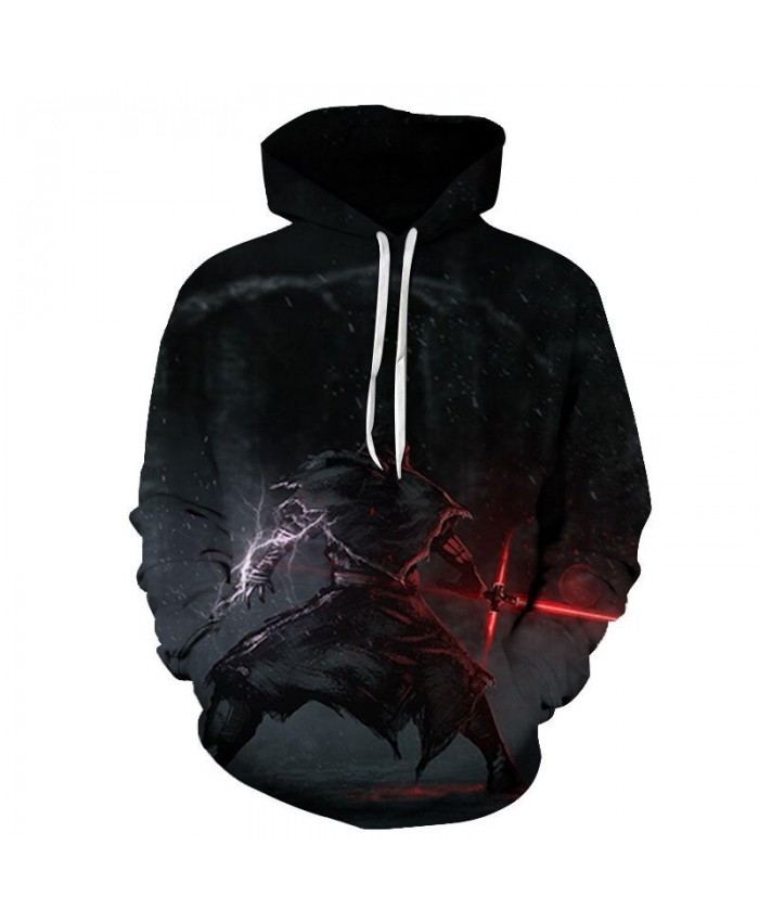 Red Sword Light Star Wars 3D Printed Mens Pullover Sweatshirt Clothing for Men Custom Pullover Hoodie Drop Ship