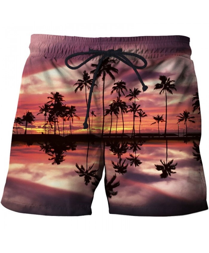 Reflection Of All Things Men Board Shorts 3D Print Men Shorts Casual Summer Cool Men Elastic Waist Male Drop Ship