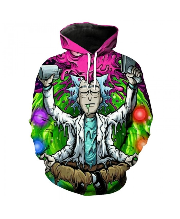 Rick And Morty 3D Hoodies Men Sweatshirts Comic Colorful Hoodie Funny Tracksuits Brand Pullover Male Hoodies 3d Streetwear Coats