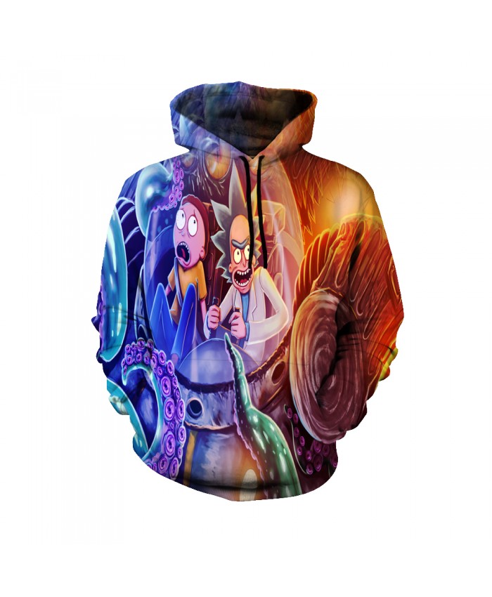 Rick and Morty Figure Hoodies Sweatshirt Men Women Autumn Hoodies Fashion Brand Rick and Morty Costume A