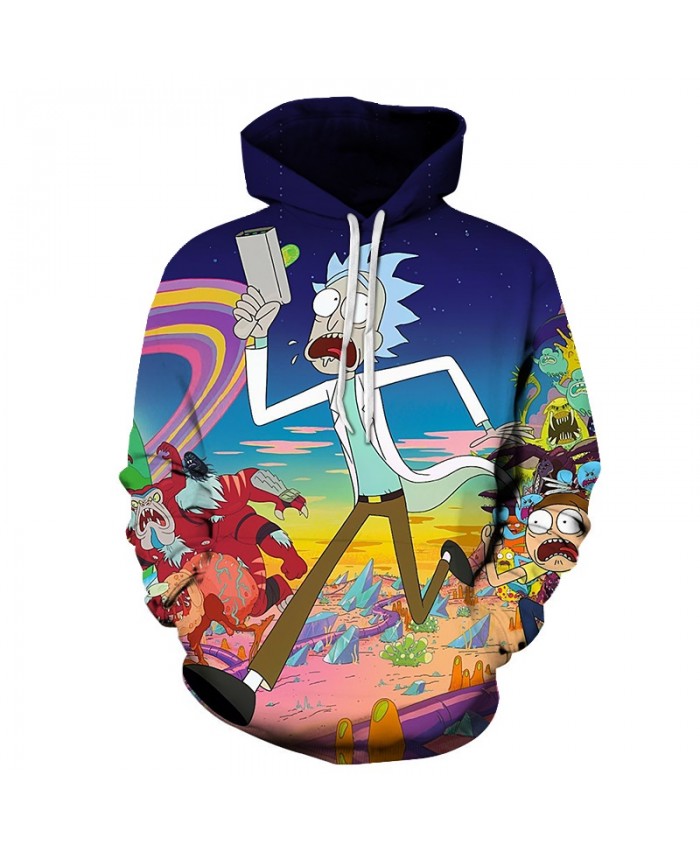 Rick and Morty Hoodies Men Women 3D Hoodies Comic Sweatshirts Printed Pullover Plus Size Quality Tracksuits Mlae Jakcets Coats