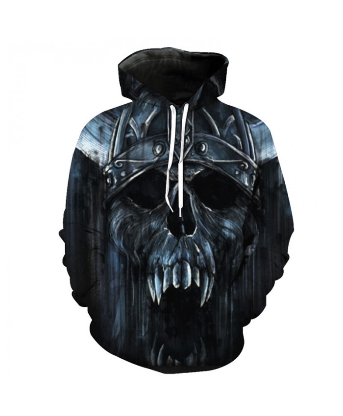 Roaring Metal Skull Fashion Hoodie Cool Tracksuit Pullover Hooded Sweatshirt